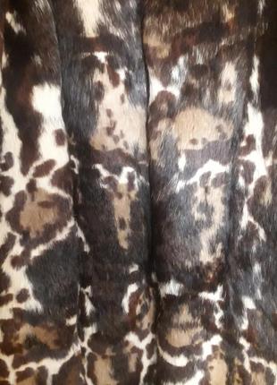 Шуба из натурального природного меха  липпии оцелот украшение рысь якуар леопард8 фото