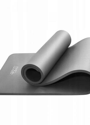 Коврик (мат) спортивный 4fizjo nbr 180 x 60 x 1 см для йоги и фитнеса 4fj0371 grey