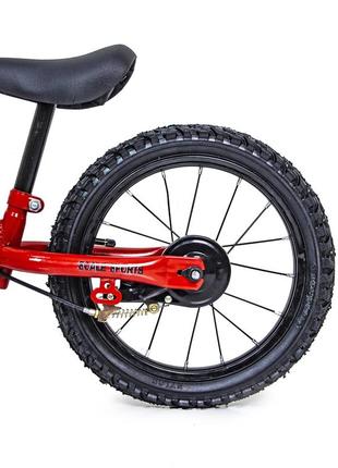 Велобег scale sports 14" красного цвета с ручным тормозом3 фото