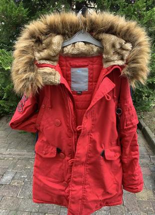 Куртка alpha industries якісна, утеплена. на холодну зиму, до -20🥹
