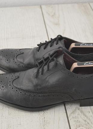 Schuh мужские кожаные туфли броги черного цвета 43 размер3 фото