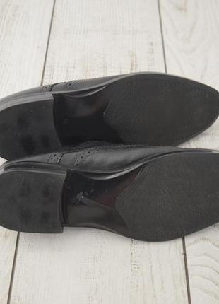 Schuh мужские кожаные туфли броги черного цвета 43 размер4 фото