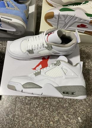 Кроссовки nike air jordan 4 retro white oreo aj4 джордан ретро орео белые оригинал3 фото