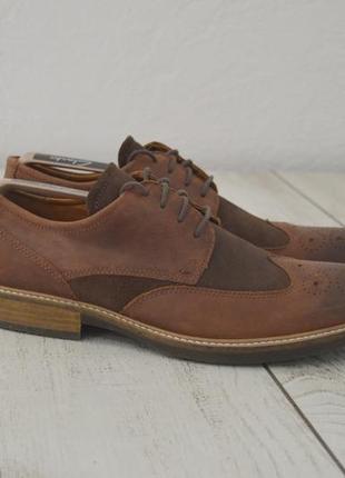 Ecco мужские классичные кожаные туфли броги оригинал 44 размер1 фото