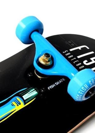 Скейтборд дерев'яний преміум якості від fish skateboard finger7 фото