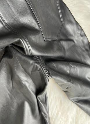 Кожаные брюки, утепленные, брюки кожа6 фото
