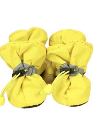 Обувь для собак "мешочки" yellow size 44 фото