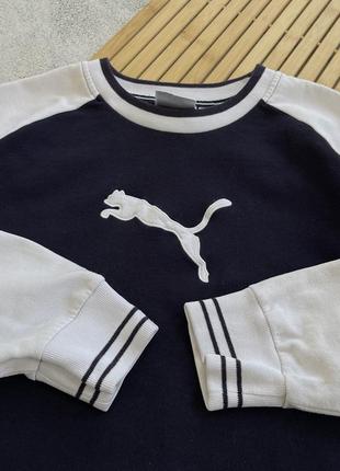 Світшот puma vintage вінтаж худі оверсайз великий вишитий логотип4 фото