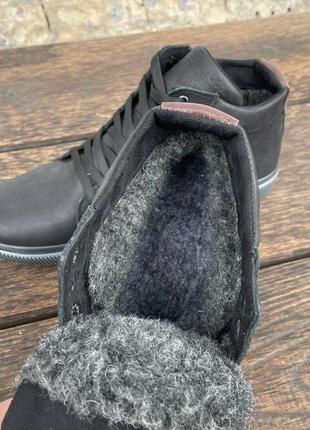 Мужские кожаные зимние ботинки levi's4 фото