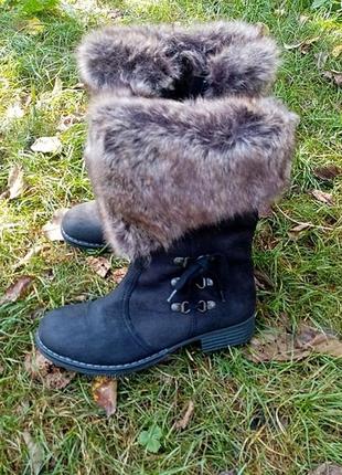 Натуральні зимові чоботи, напівчоботи, зимние полусапоги 37 р