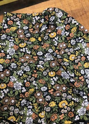 Жіноча блуза у квітковий принт topshop (топшоп хлрр ідеал оригінал різнокольорова)5 фото