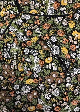 Жіноча блуза у квітковий принт topshop (топшоп хлрр ідеал оригінал різнокольорова)6 фото