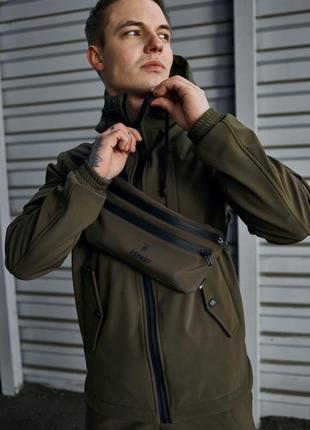 Мужская стильная куртка softshell софтшелл качественная удобная осенняя ветровка1 фото