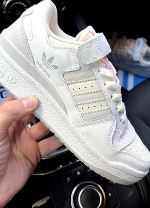 Adidas forum low white & yellow & rose