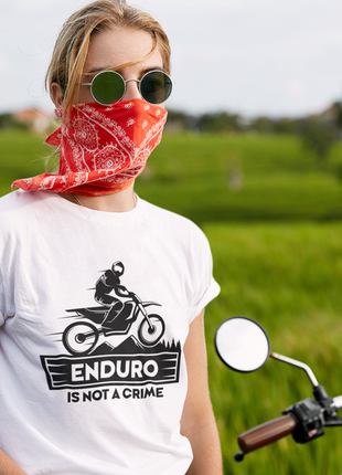 Футболка зі спортивним принтом "enduro is not a crime. ендуро. мотокрос" push it