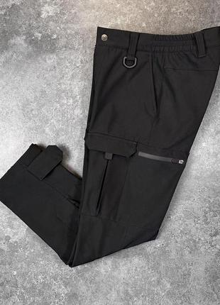 Чоловічі тактичні водонепроникні штани на флісі хакі чорні4 фото