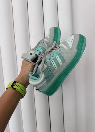 Жіночі кросівки  adidas forum x bad bunny mint premium