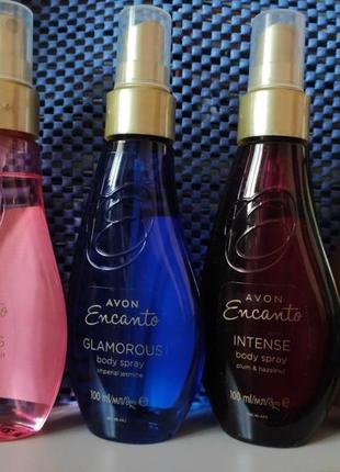 Парфумовані спреї для тіла avon encanto, 100 мл