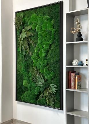 Панно мох + растения