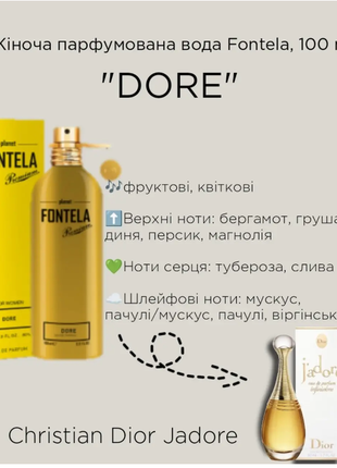 Женская парфюмированная вода fontela edp dore, unice юнайс