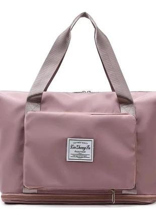 Дорожна сумка для подорожей для ручної поклажі  рожеве золото1 фото