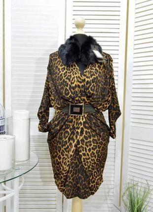 Плаття туніка тигрове леопардовий принт модне плаття, стильне1 фото