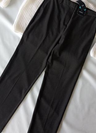 Серые практичные прямые брюки m&amp;s р.14 высокий рост7 фото