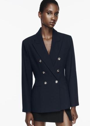 Синій піджак zara, блейзер зара, жакет зара