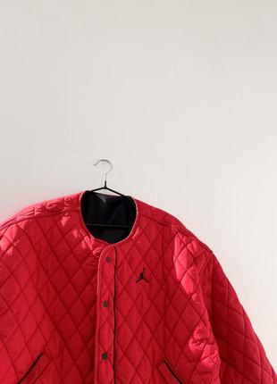 Куртка air jordan essentials flight jacket black/red6 фото