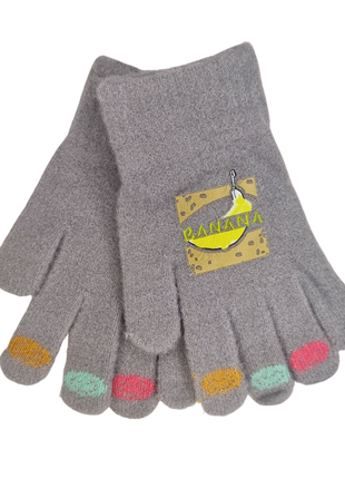 Перчатки перчатки 5-8роков фрукт деми кашемир принт 8 цветов5 фото