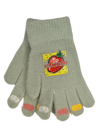 Перчатки перчатки 5-8роков фрукт деми кашемир принт 8 цветов7 фото