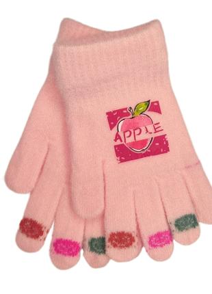 Перчатки перчатки 5-8роков фрукт деми кашемир принт 8 цветов8 фото