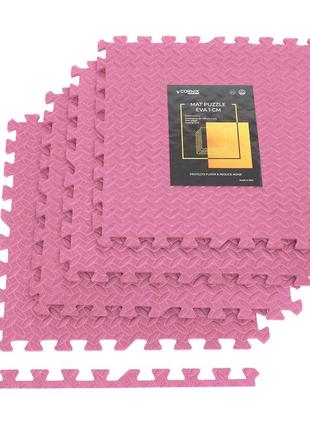 Мат-пазл (ластівчин хвіст) cornix mat puzzle eva 120 x 120 x 1 см xr-0230 pink