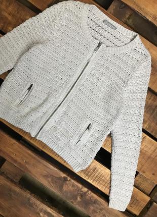 Женская хлопковая кофта (свитер) marks&spencer (маркс и спенсер хлрр идеал оригинал бежевая)
