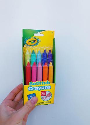 Crayola, crayola, карандаши для ванной, для рисования, 10 шт кромола1 фото