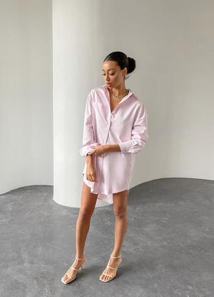 Сукня рубашка сорочка oversize рожева бренд the lace