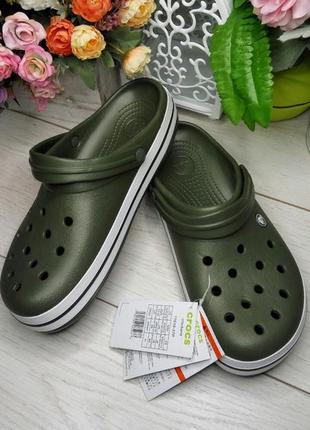 Крокс крокбэнд клог зелени камуфляжные crocs crocband clog army green5 фото