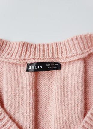 Свитер с косичками персикового цвета shein2 фото