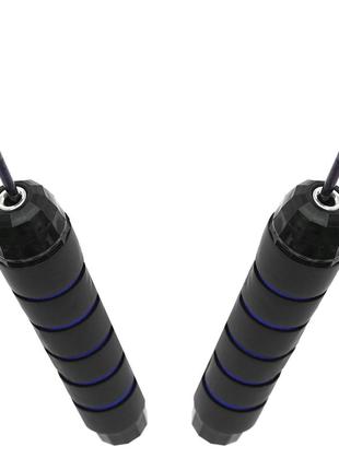 Скакалка швидкісна для кросфіту cornix speed rope classic xr-0147 black/blue2 фото