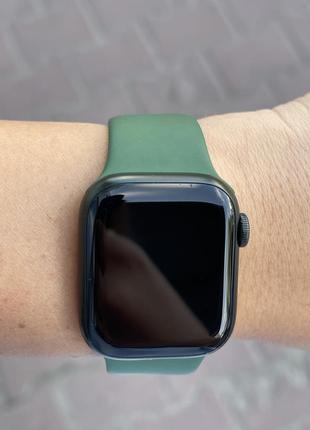 Смарт-годинник apple watch series 7 41mm green aluminum  case with clover sport band3 фото