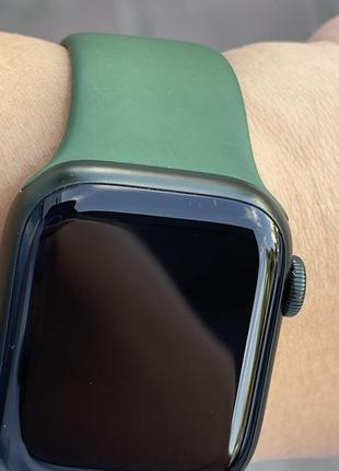 Смарт-годинник apple watch series 7 41mm green aluminum  case with clover sport band5 фото