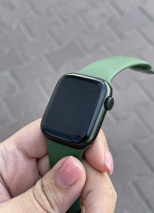 Смарт-годинник apple watch series 7 41mm green aluminum  case with clover sport band7 фото