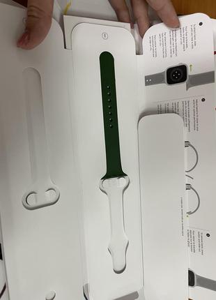 Смарт-годинник apple watch series 7 41mm green aluminum  case with clover sport band10 фото