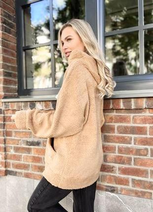 Зрение худи тедди плюшевый кардиган кофта stella morgan