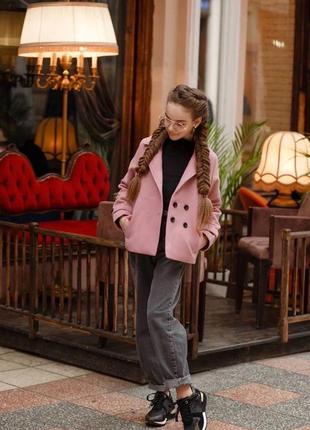 Кашемировое пальто -пиджак для девочки6 фото