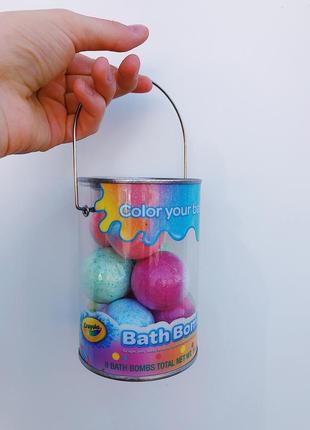 Crayola bath bombs, бомбочки для ванни, 8 шт., крайола, шипучки