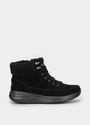Женские осенние ботинки skechers / ботинки черного цвета