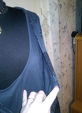 Натуральна,трикотажна-стрейч,блузка-обманка,2 в 1,великогог розміру,туреччина,kiabi5 фото