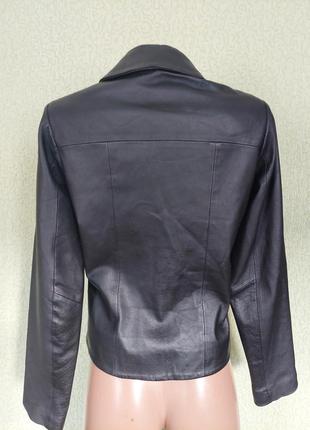 Шкіра натуральна укорочений жпкет піджак  кожана куртка із натуральної шкіри6 фото