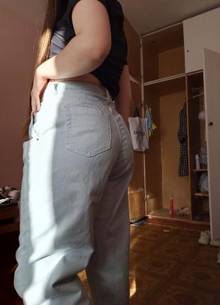 Zara джинсові штани-банани2 фото